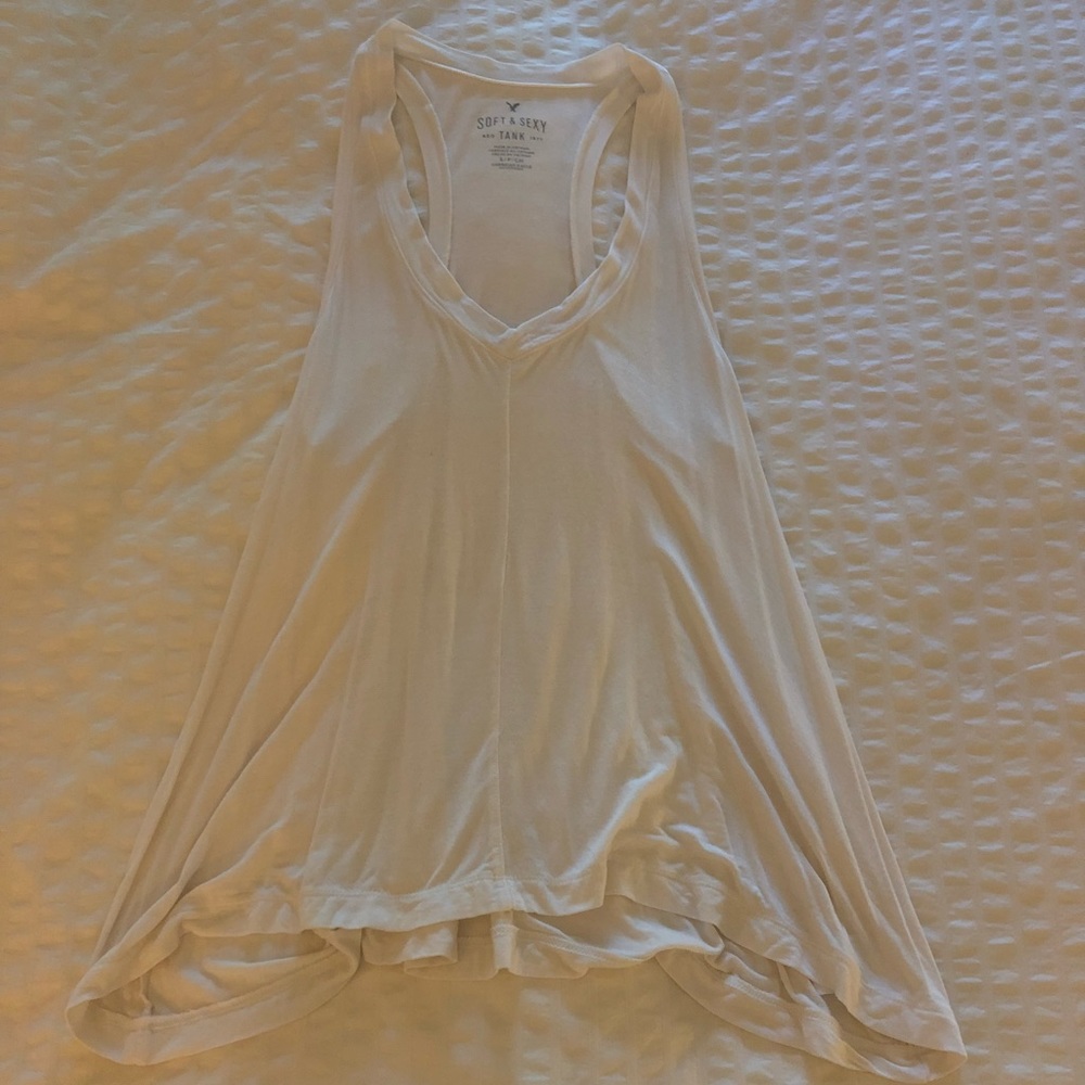 White Flowy Tank